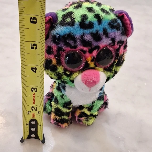 Ty‎ Rainbow Leopard 6" Plush Lisa Frank Vibes "Dotty" Cat Kitty - Picture 2 of 4
